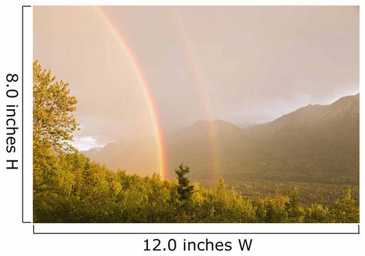 Sunset Double Rainbow Arching Wall Decal