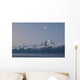 A Half Moon Over The Kenai Mountains And The Turnagain Arm At Dawn Wall Mural