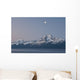 A Half Moon Over The Kenai Mountains And The Turnagain Arm At Dawn Wall Mural