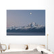 A Half Moon Over The Kenai Mountains And The Turnagain Arm At Dawn Wall Mural