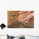 Hand Mit Holzpellets Wall Decal