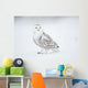 Snowy Owl On Snow, Saint-Barthelemy, Quebec, Canada, Winter Wall Mural