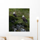 Portrait Of Two Bald Eagles Resting On A Cliff In Kukak Bay Wall Mural