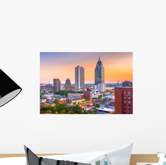 Mobile Alabama Usa Skyline Wall Decal