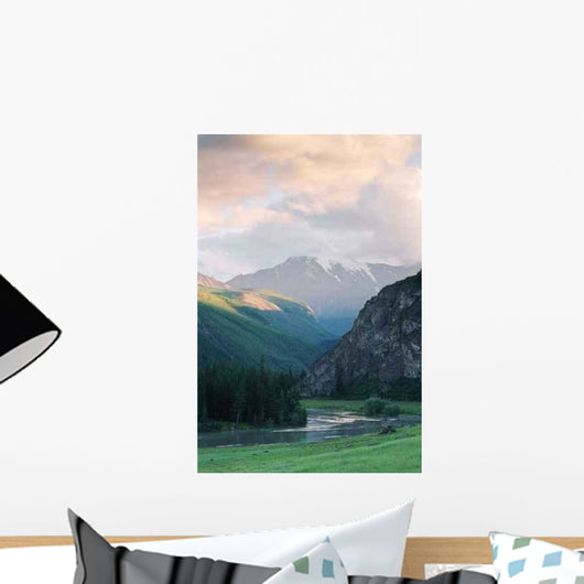 Aestival Landscape against Fog Wall Decal