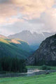 Aestival Landscape against Fog Wall Decal