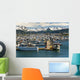Scenic View Of The Homer Small Boat Harbor With The Kenai Mountains Wall Mural