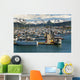 Scenic View Of The Homer Small Boat Harbor With The Kenai Mountains Wall Mural