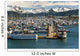 Scenic View Of The Homer Small Boat Harbor With The Kenai Mountains Wall Mural