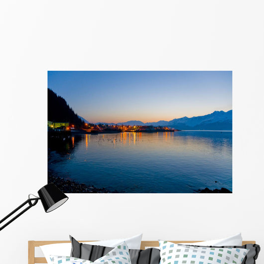 Sunrise over Lights Seward Wall Decal 2