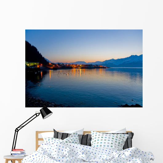 Sunrise over Lights Seward Wall Decal 2