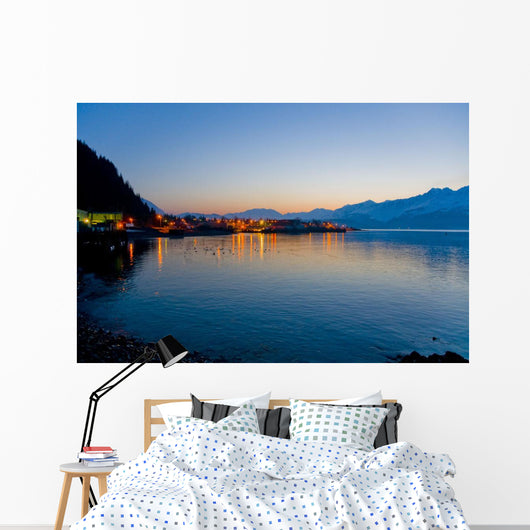 Sunrise over Lights Seward Wall Decal 2