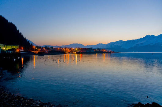 Sunrise over Lights Seward Wall Decal 2