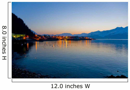Sunrise over Lights Seward Wall Decal 2