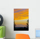 Sunset Clouds Blaze Orange Over Iliamna Volcano As Seen From The Hills Wall Mural