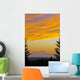 Sunset Clouds Blaze Orange Over Iliamna Volcano As Seen From The Hills Wall Mural