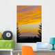 Sunset Clouds Blaze Orange Over Iliamna Volcano As Seen From The Hills Wall Mural