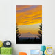 Sunset Clouds Blaze Orange Over Iliamna Volcano As Seen From The Hills Wall Mural