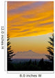 Sunset Clouds Blaze Orange Over Iliamna Volcano As Seen From The Hills Wall Mural
