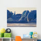 Scenic Of Large Blue Iceberg Formations Of Sheridan Glacier Wall Mural