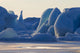 Scenic Of Large Blue Iceberg Formations Of Sheridan Glacier Wall Mural