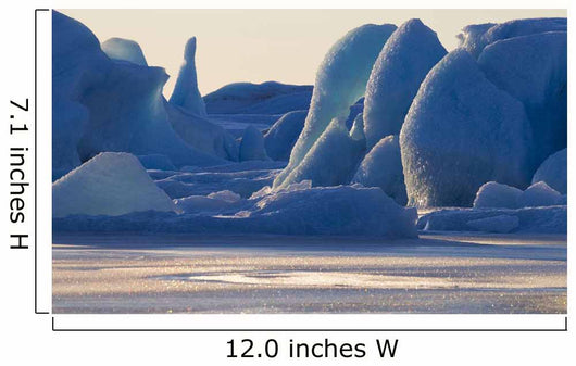 Scenic Of Large Blue Iceberg Formations Of Sheridan Glacier Wall Mural
