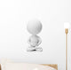 3D Small People Meditation Wall Decal