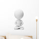 3D Small People Meditation Wall Decal