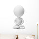 3D Small People Meditation Wall Decal
