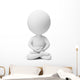 3D Small People Meditation Wall Decal