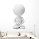 3D Small People Meditation Wall Decal