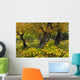 Cottonwood Trees And Devil's Club Turning Shades Of Yellow Wall Mural