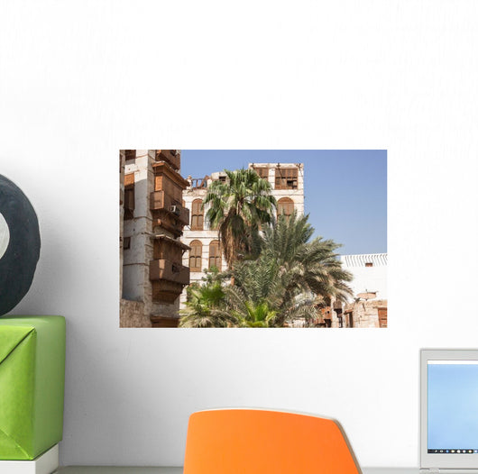 Old Arabian Wooden Houses Wall Decal