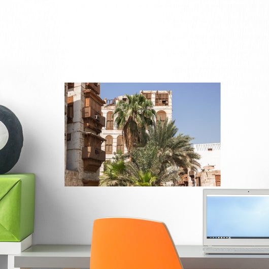 Old Arabian Wooden Houses Wall Decal