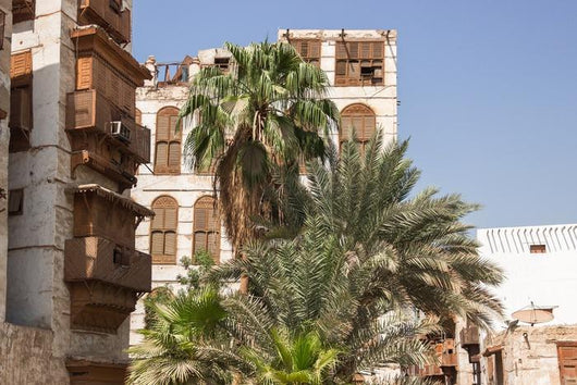 Old Arabian Wooden Houses Wall Decal