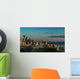 Seattle Skyline Lit Setting Wall Decal