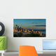 Seattle Skyline Lit Setting Wall Decal