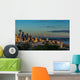Seattle Skyline Lit Setting Wall Decal