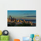 Seattle Skyline Lit Setting Wall Decal