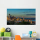 Seattle Skyline Lit Setting Wall Decal