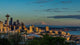 Seattle Skyline Lit Setting Wall Decal