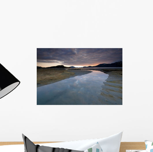Evening Sky Reflects On The Incoming Tide At Harntey Bay Near Cordova Wall Mural