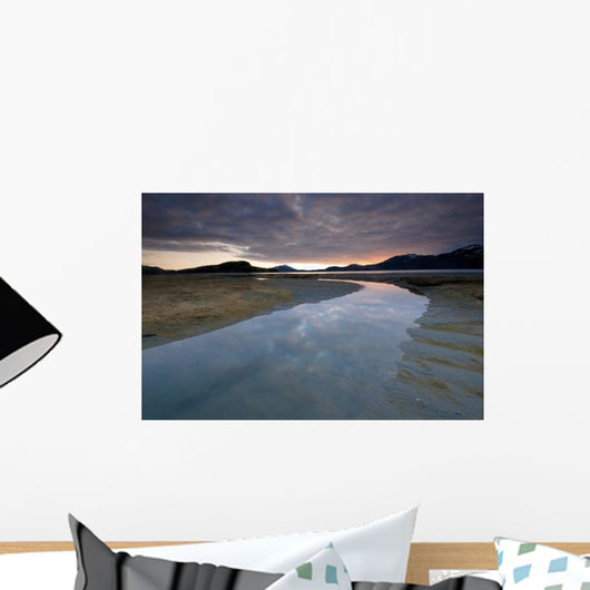 Evening Sky Reflects On The Incoming Tide At Harntey Bay Near Cordova Wall Mural