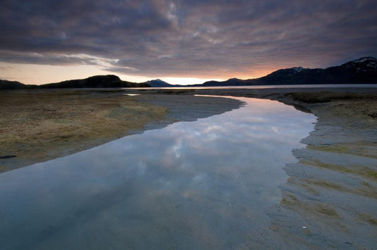 Evening Sky Reflects On The Incoming Tide At Harntey Bay Near Cordova Wall Mural