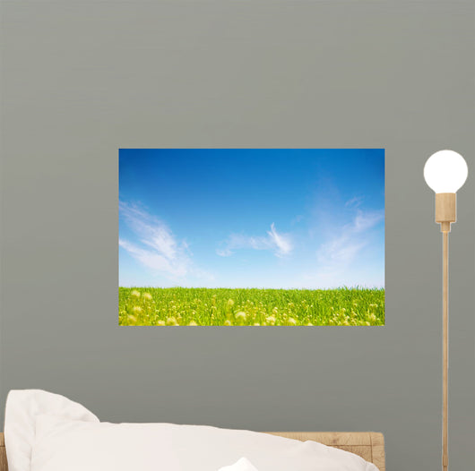 Grassland and sky Wall Mural