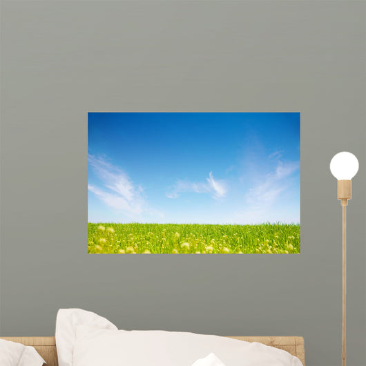 Grassland and sky Wall Mural