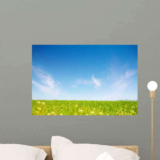 Grassland and sky Wall Mural