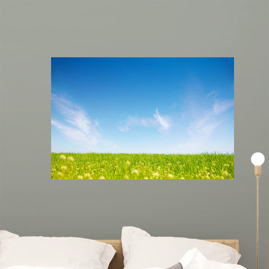 Grassland and sky Wall Mural