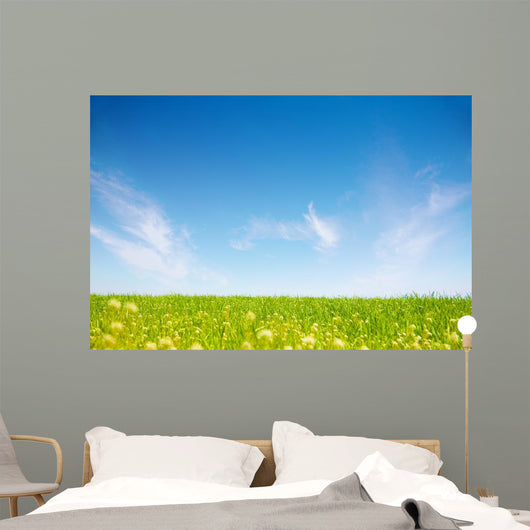 Grassland and sky Wall Mural