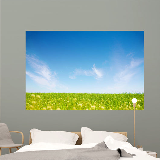Grassland and sky Wall Mural